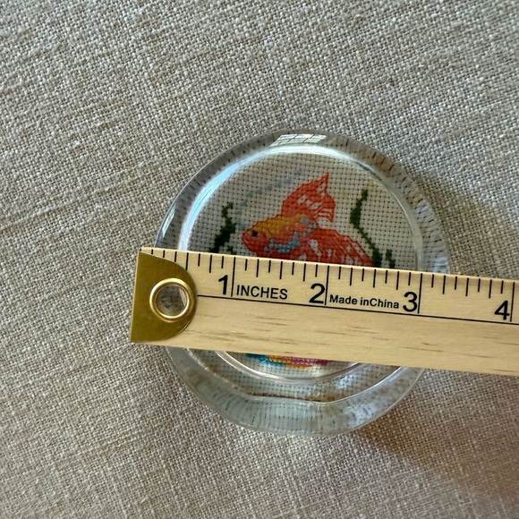 Colorful Fish Embroidery Paperweight - Picture 4 of 4